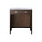 James Martin Vanities Addison 30in Countertop Unit, Mid-Century Acacia w/ 3 CM Carrara Marble Top E444-CU30-MCA-3CAR - alternate 1